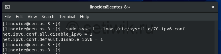 Отключение IPv6 с помощью утилиты sysctl