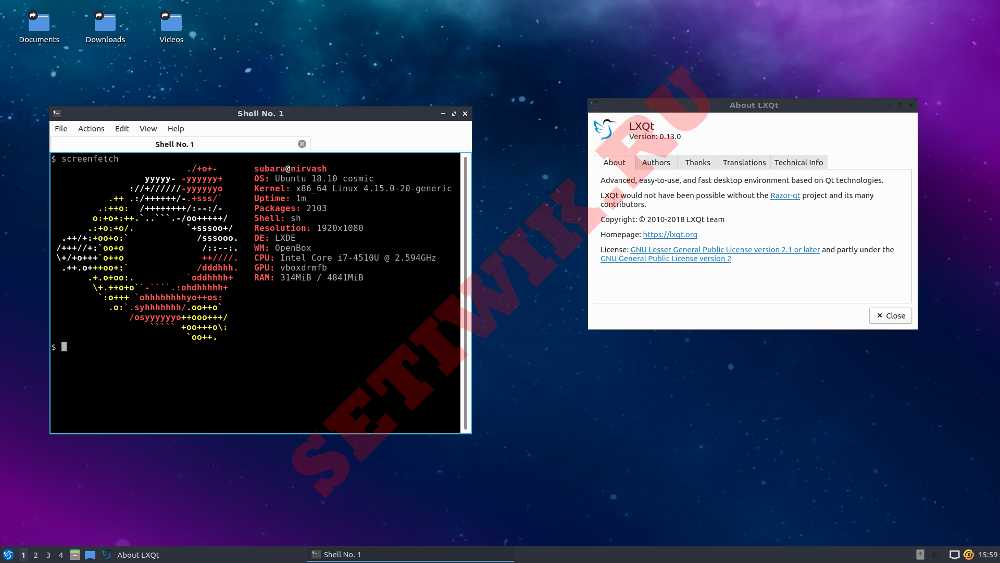 Запуск рабочего стола LXQt в Ubuntu 18.04