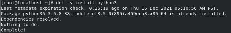 Установка Python3 в CentOS 8