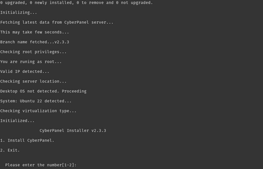 Установка CyberPanel на Ubuntu