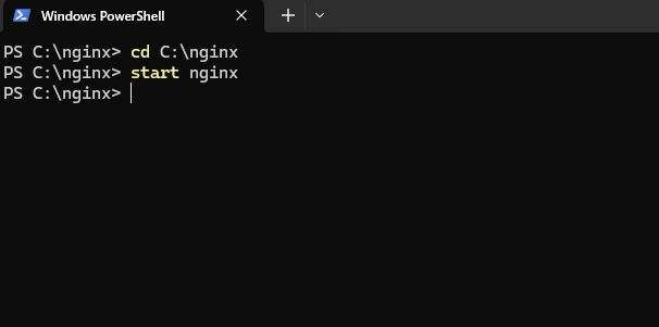 Запуск Nginx через командную строку Windows